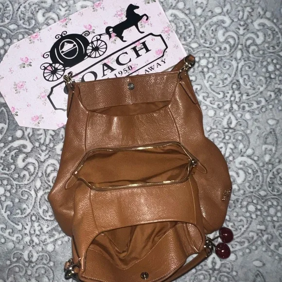 Coach Madison Phoebe Dalton 31 Leather Tan Handbag - Picture 9 of 11